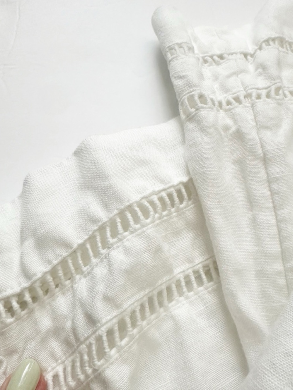 Chicos The Linen Ladder Straight Leg Pants Size 6